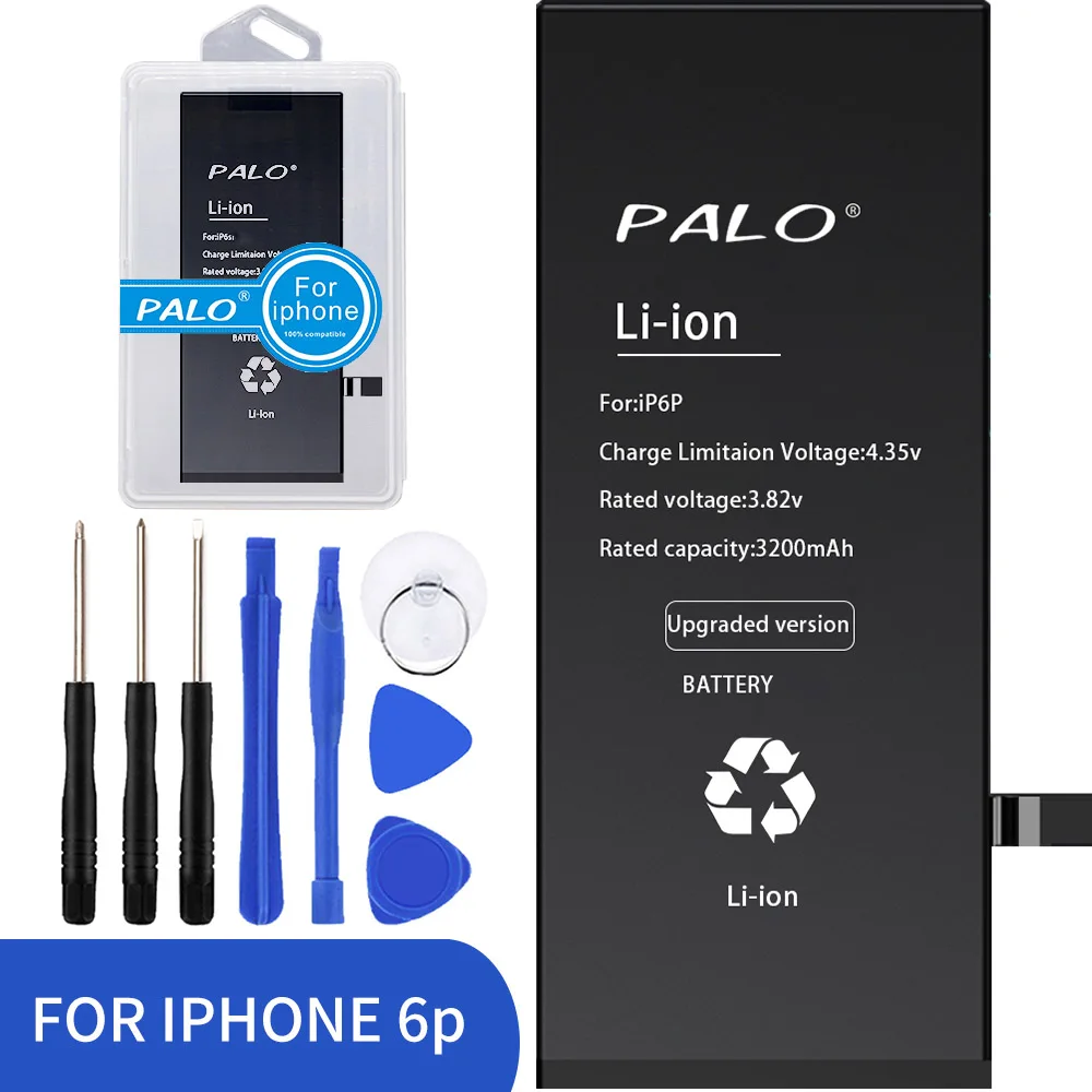 for iphone 6 Plus PALO большой емкости мобильный телефон Внутренняя батарея для Apple iPhone 6 6plus 6s 6s Plus Замена перезаряжаемая батарея - Цвет: for iphone 6 Plus