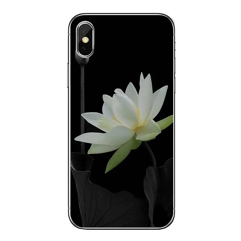 Transparent TPU Case Pink White Red Lotus Flower Art Poster For Huawei P20 Lite Nova 2i 3i 3 GR3 Y6 Pro Y7 Y8 Y9 Prime 2018 2019 |