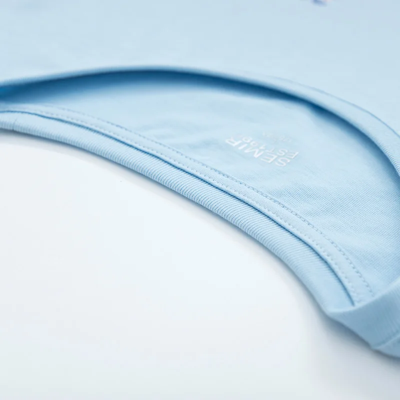 SEMIR Мужская Однотонная футболка мужская с круглым вырезом футболки и топы Блузы