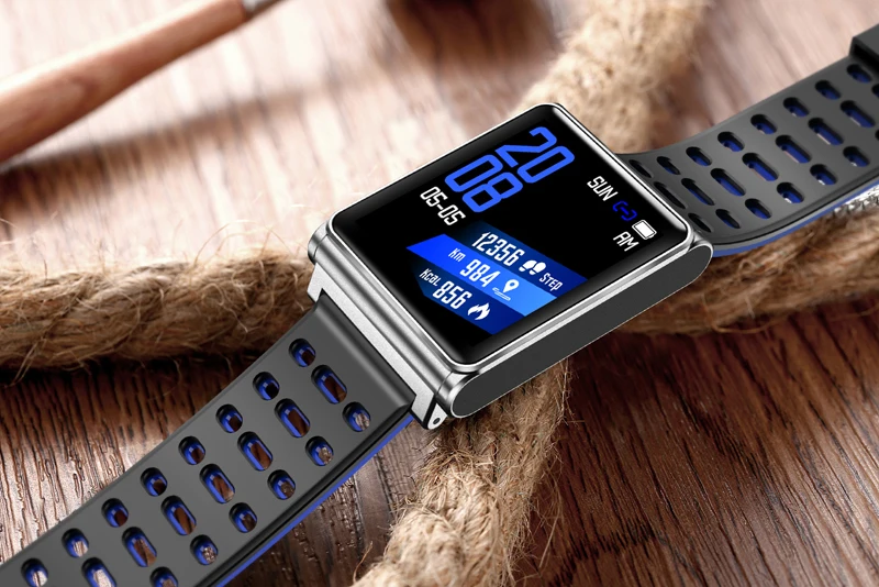 Смартчасы Rundoing N98 сенсорный экран цветной LCD дисплей IP67 влагозащита датчик