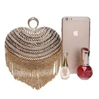 Очки Bling Для женщин Вечерние сумки палец кольцо бриллиантами Ежедневные клатчи Кошелек вечерняя сумочка; BS010 Стразы кристалл кошелек