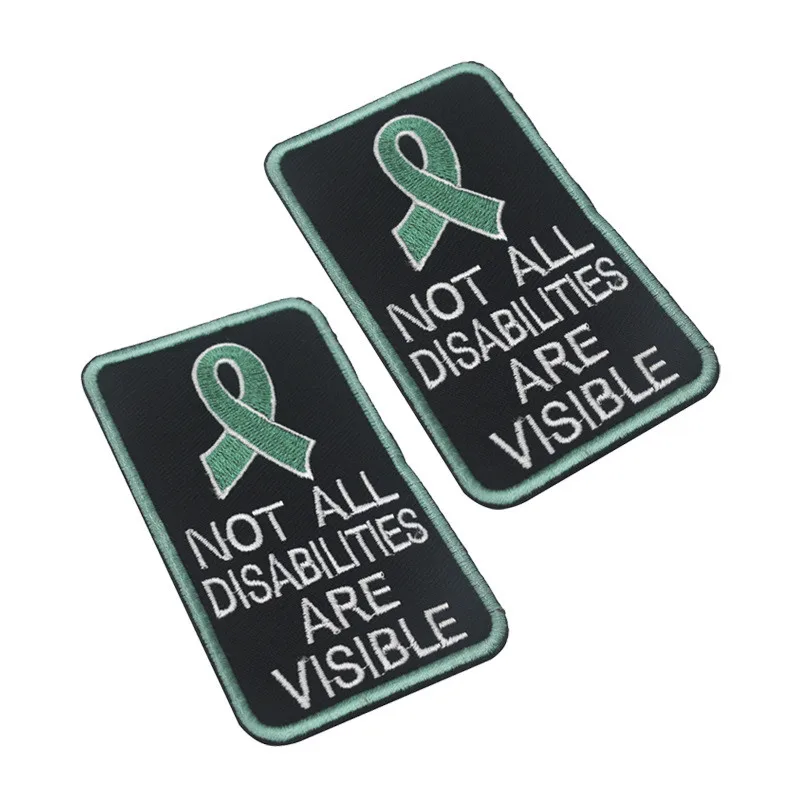 

2PC Team Souvenirs Patches Not All Disabilities Are Visible Patch Vests Harnesses Service Dog Emblem Embroidered Dog Badges Tag