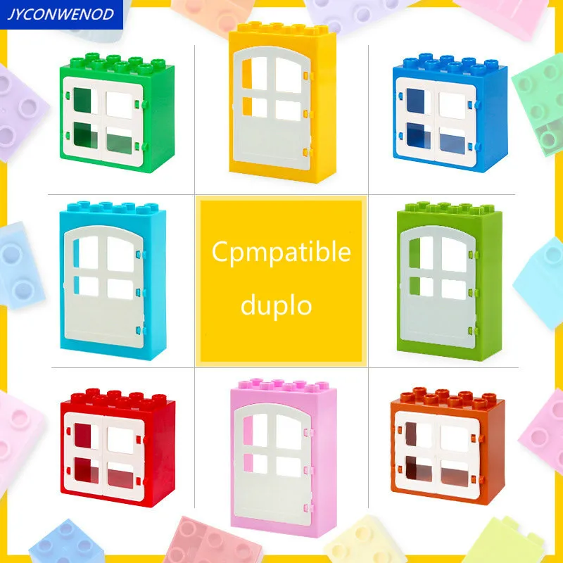 

Classic Basic brick Cpmpatible duploINGlys Building Blocks Accessories Parts House Window Door Set Bricks