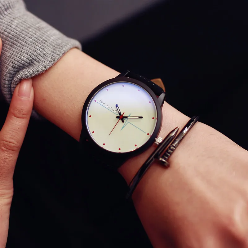 Мужские повседневные кварцевые часы с кожаным ремешком наручные для мальчиков