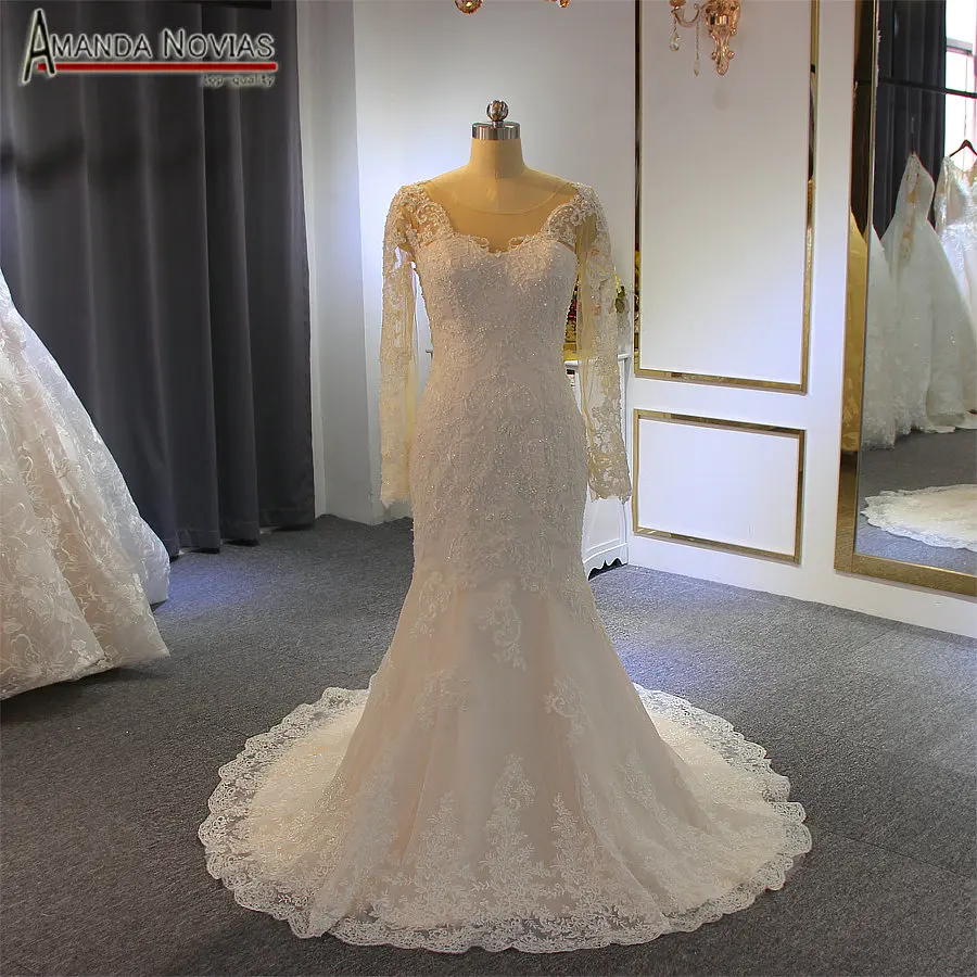 Robe De Soiree простое свадебное платье русалки с длинными рукавами 2022|Свадебные
