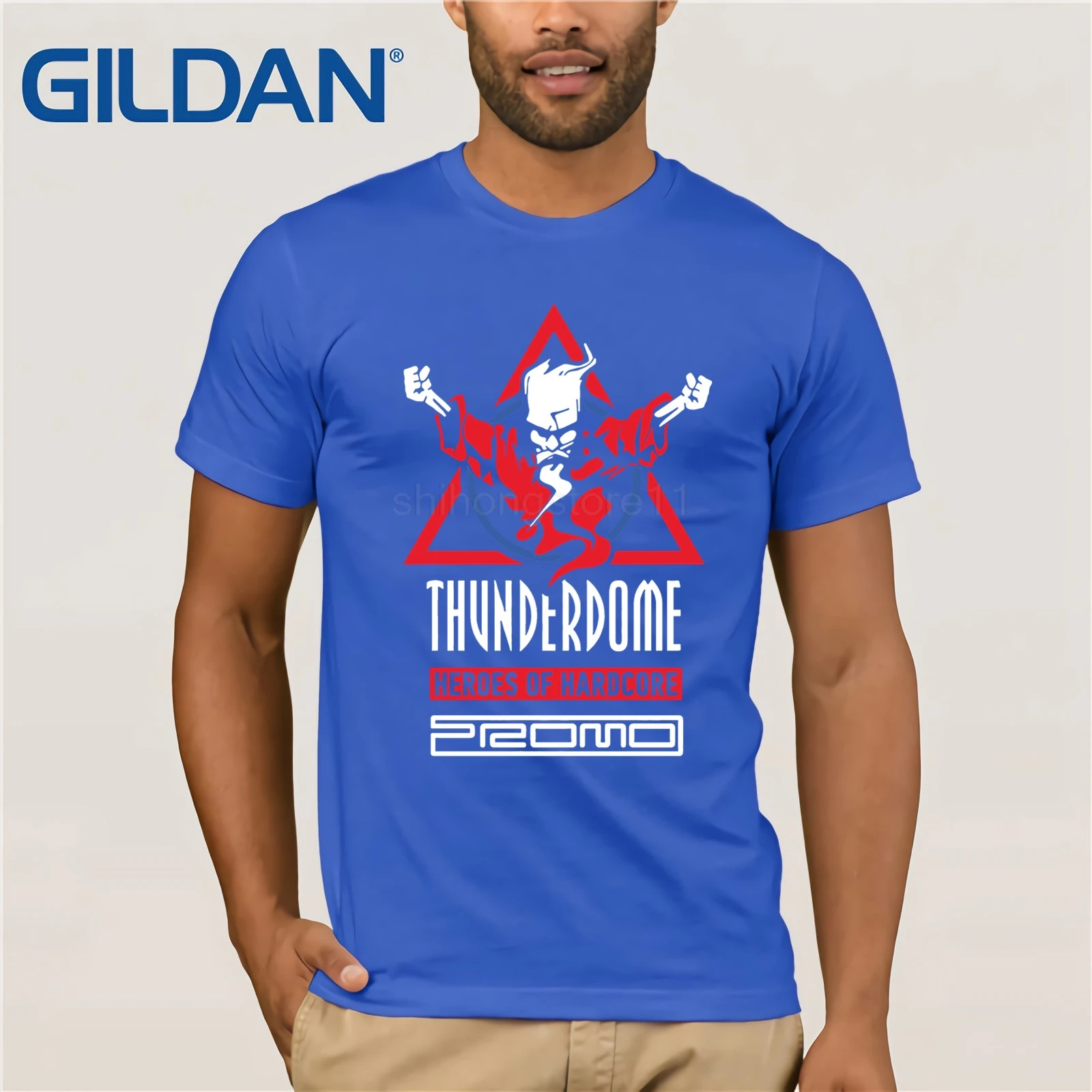 XXXL футболки Thunderdome Wizard Hero of Hardcore Мужская футболка с круглым вырезом и коротким