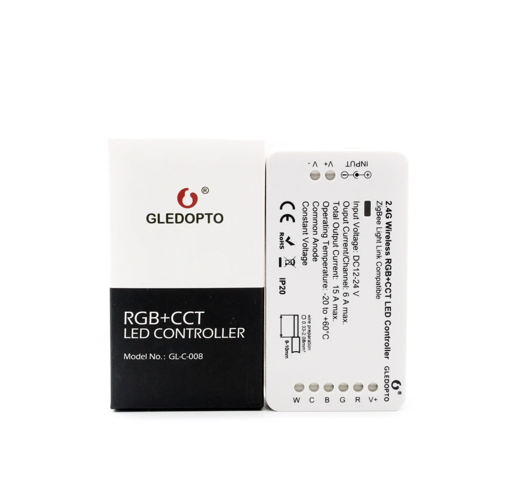 Светодиодный светильник Zigbee, 5 м, 12 В, RGBCCT, 5050, Zigbee ZLL Link, домашняя умная Светодиодная лента, водонепроницаемая, RGB, двойная, белая, для работы с Alexa Echo
