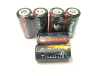 10pcslot trustfire protected 16340 3 7v rechargeable battery lithium batteries 880mah for led flashlightslaser pen