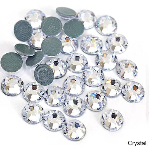 Crystal 41 цвет 5 размеров высокое качество кристалл AB Горячая фиксация стразы стекло страз железо на белом горячей фиксации Стразы для DIY одежды B0890 - Цвет: Crystal