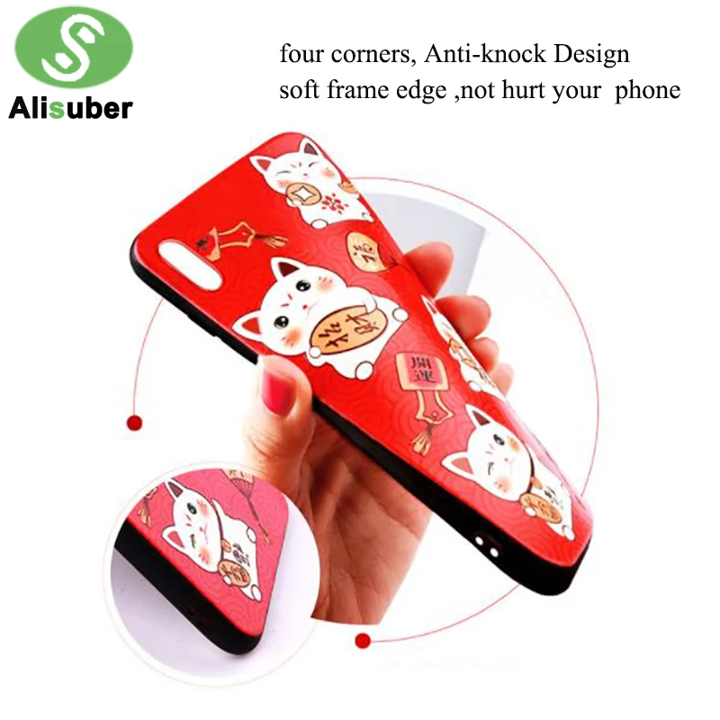 Чехол Alisuber с изображением из мультфильма Lucky Cat светящийся чехол для iPhone X