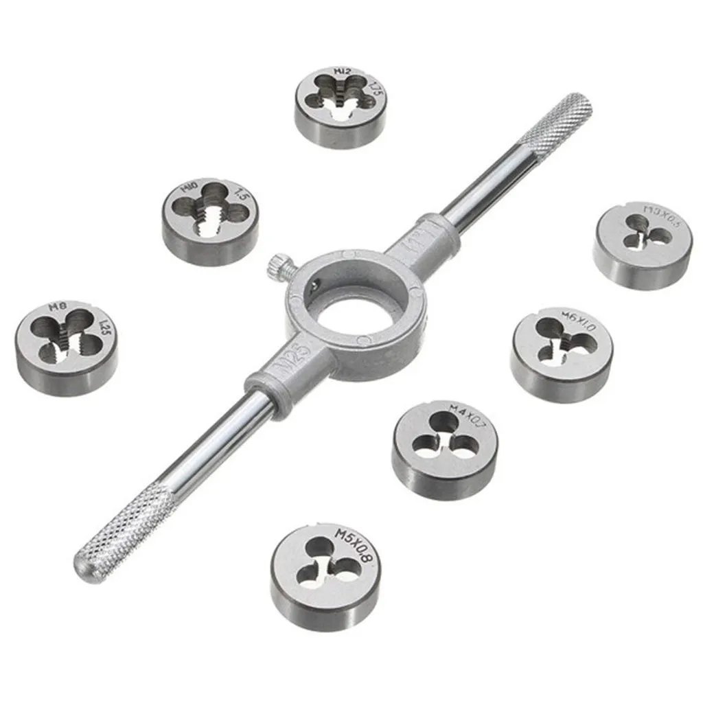 8pcs 8 шт. портативный резьбовой метрический заглушка M3-M12 гаечный ключ Ручной Винтовой метрический заглушка кран гаечный ключ штамповочный ключ набор инструментов - Цвет: 8pcs