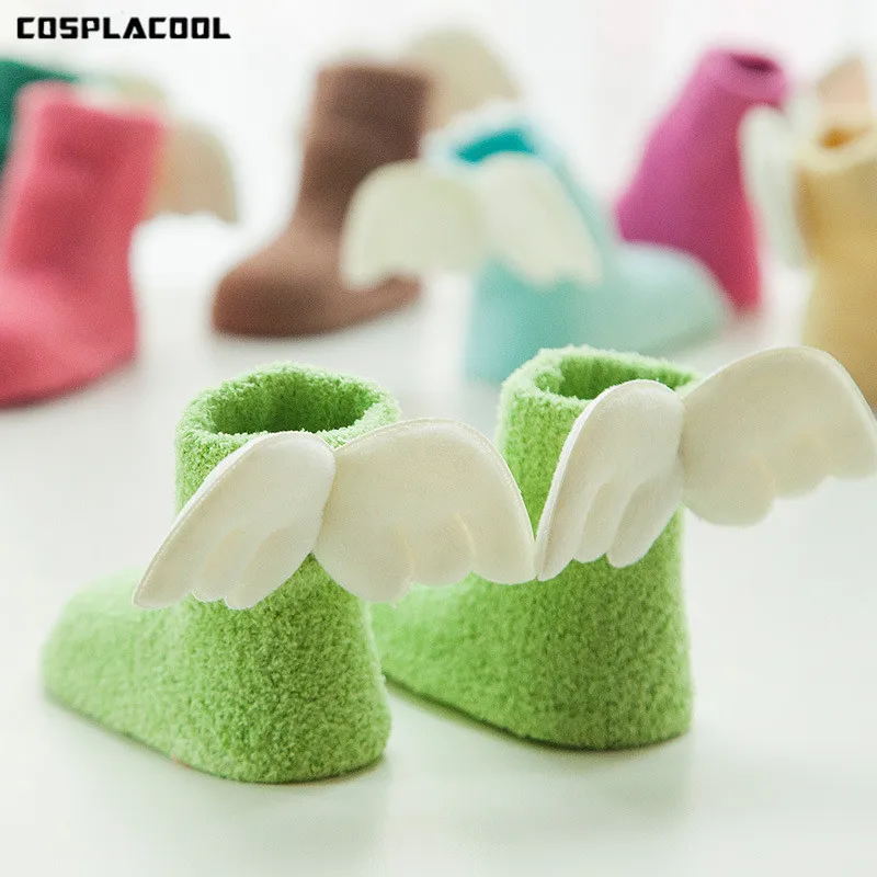 [COSPLACOOL] Детские носки Крестины Подарок Теплые Рождественские Носки детские Ангельские Крылья Трикотажные