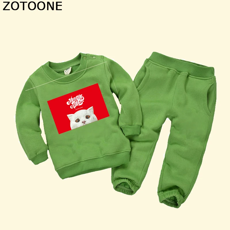 ZOTOONE мультфильм нашивки в форме животных теплопередачи футболка декорации Diy