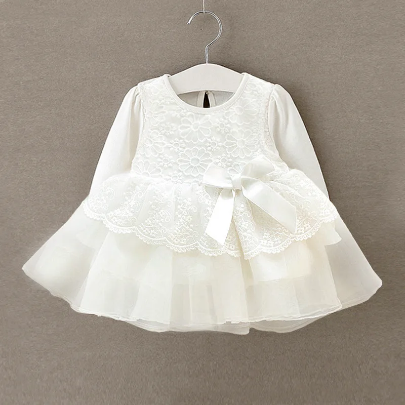 Платье для новорожденных девочек vestido infantil bebe белое кружевное Сетчатое платье