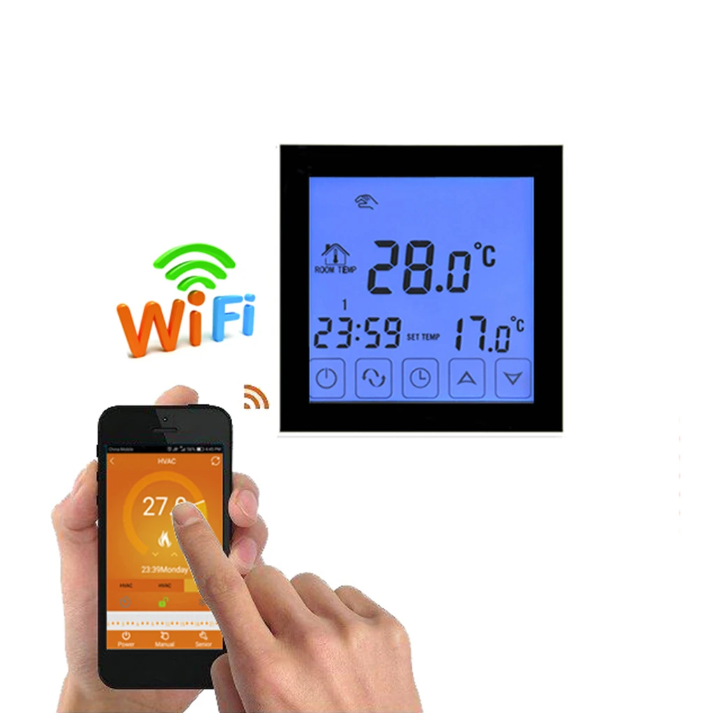 Цифровой Wi-Fi водонагревающий термостат программируемый комнатный температурный контроллер ЖК-дисплей Wifi термостат