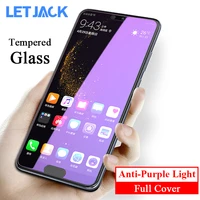 9h purple light full cover tempered glass for huawei p20 p30 lite mate 10 pro honor 10 9i 9x 8x nova 3i 3e 2s screen protector
