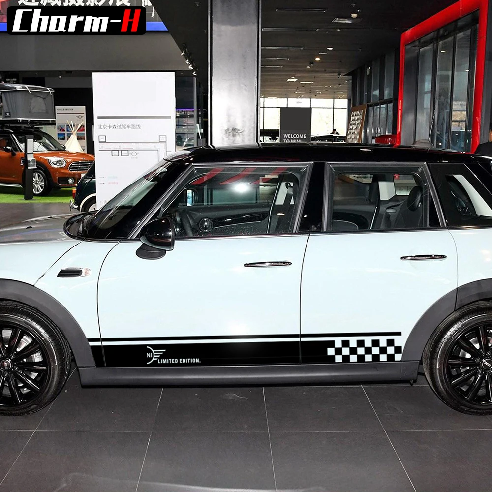 Автомобильный Стайлинг юбка в полоску ограниченная серия наклейки для MINI Cooper R50