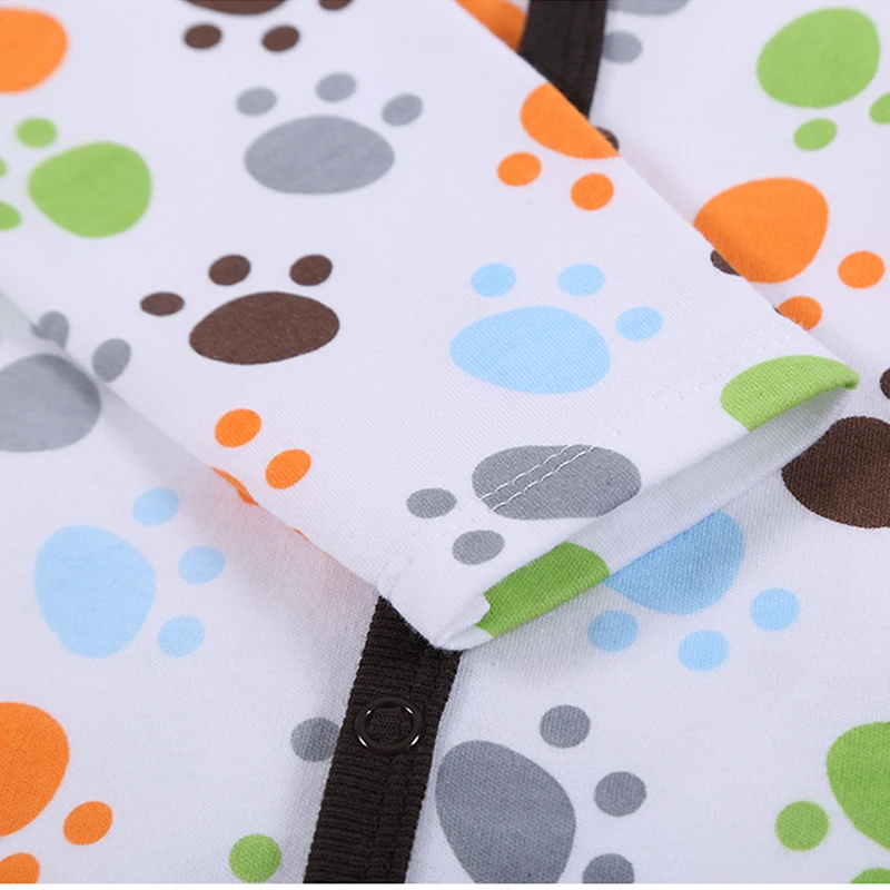 2016 Новейшие Baby Rompers Новорожденный Симпатичные маленькие Footprint Дети комбинезон