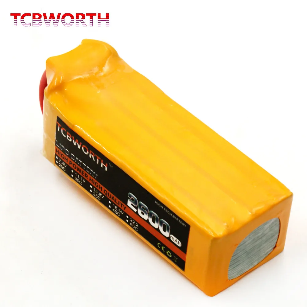 Радиоуправляемый перезаряжаемый 5S аккумулятор LiPo 18,5 V 2600mAh 30C 5S для радиоуправляемый самолет, Квадрокоптер для автомобиля лодки 2.6Ah 5S батареи LiPo дизайн