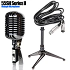 Профессиональный Металлический винтажный Держатель для микрофона 55SH, проводная подставка для микрофона для DJ, микшера, аудио, караоке, студии, записи