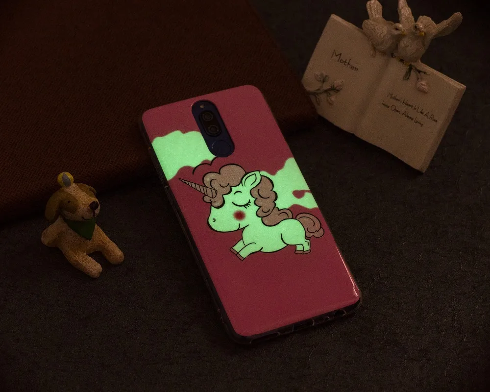 Чехол для Huawei Nova 2i задняя крышка из ТПУ с мультяшным рисунком прозрачный