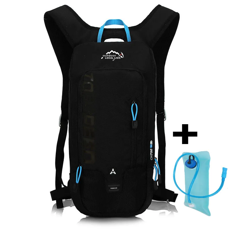 Black with waterbag 5L водонепроницаемый велосипедный рюкзак, мужская сумка для воды для горного велосипеда, рюкзак для велоспорта, пешего туризма, бега, гидратации - Цвет: Black with waterbag