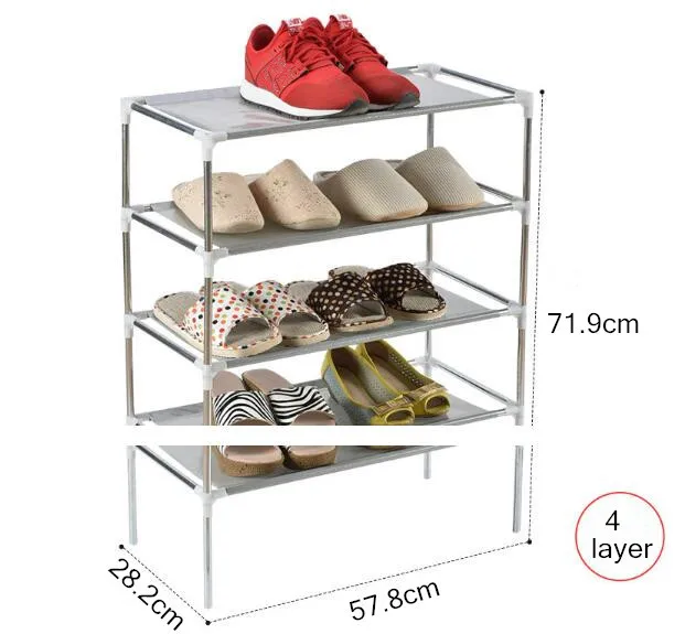 Бесплатная доставка Нетканая полка для обуви модный шкаф хранения стойка