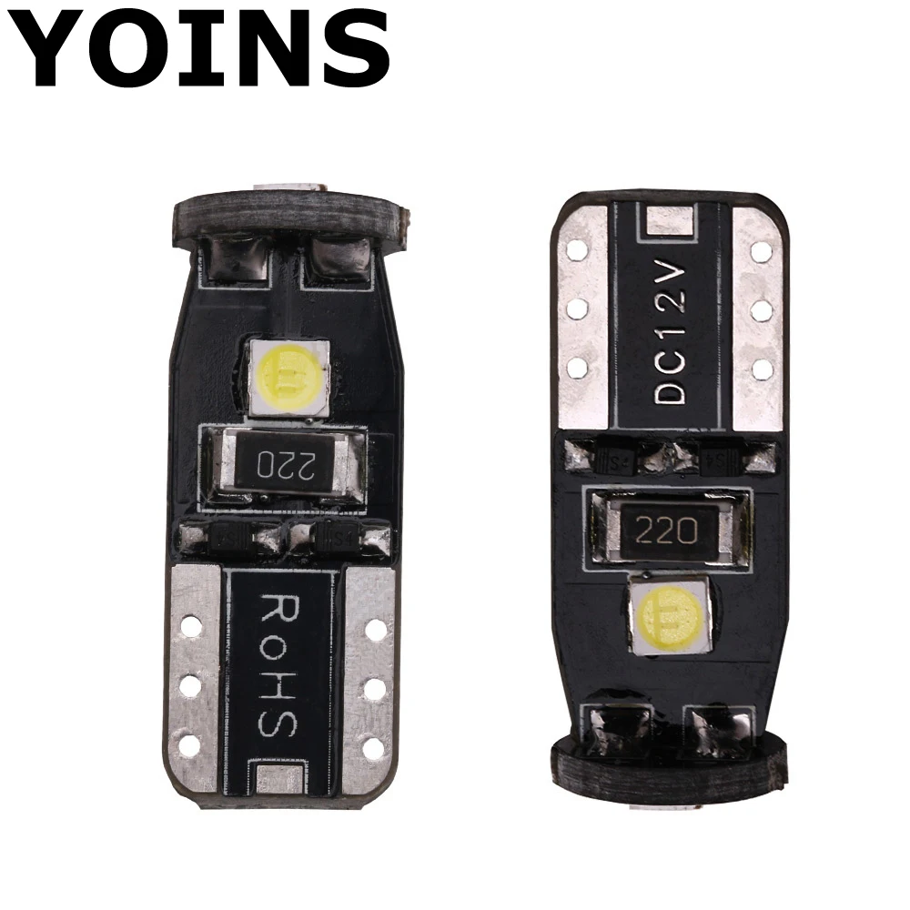 Новинка 2018 50 шт./лот T10 3SMD 3030 Светодиодная лампа W5W 194 168 Автомобильный интерьер