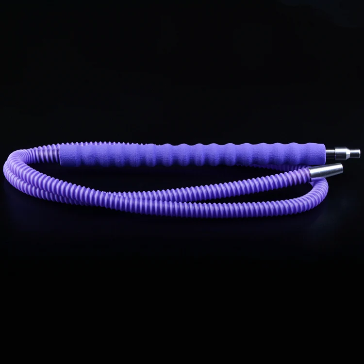 Purple 1,7 м 6 цветов пластиковый шланг для кальяна с алюминиевым стержнем EVA ручка трубка для кальяна водопровод Narguile аксессуары - Цвет: Purple