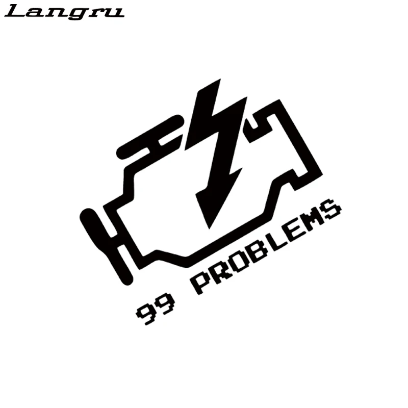 Langru горячая Распродажа наклейка на светильник двигателя 99 проблем забавная