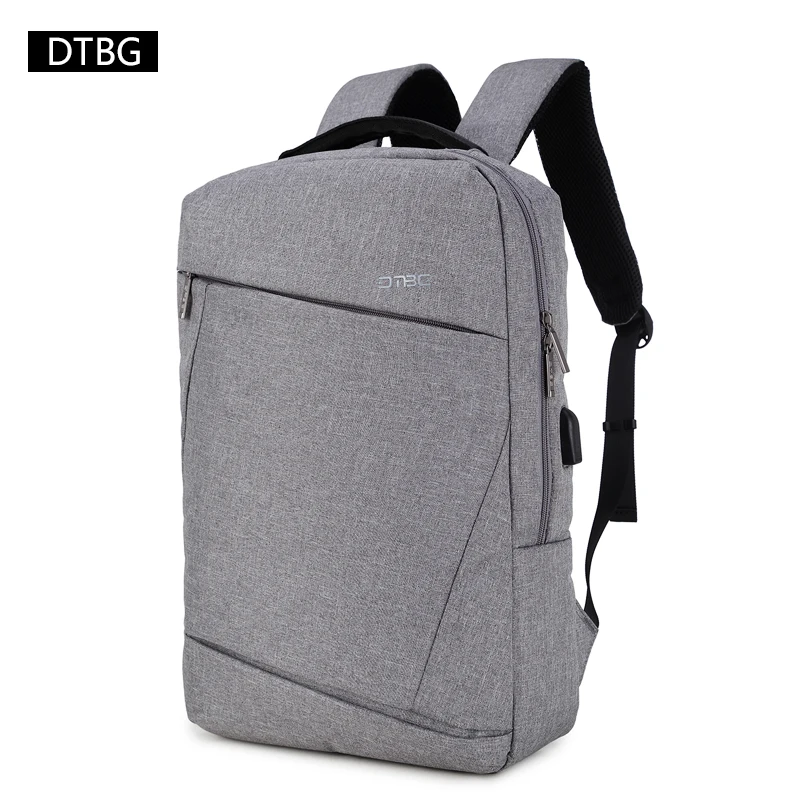 Mochila Eacolar DTBG модный тонкий рюкзак для подростков мальчиков и девочек черный на