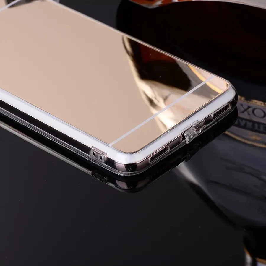 Роскошный зеркальный чехол для Huawei Y6 2 / II мягкий из ТПУ Y5II Y3II P10 P20 Lite задняя