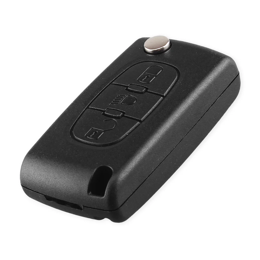 Раскладной чехол KEYYOU для автомобильного ключа брелка с 3 кнопками Peugeot 207 406 307 308 408