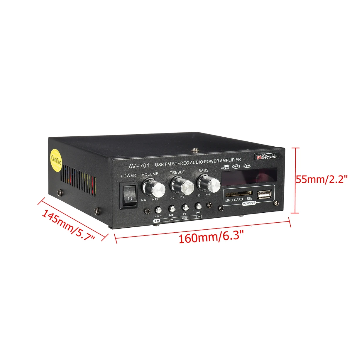 750 Вт автомобильный bluetooth стерео аудио усилитель HIFI усилитель USB SD FM MP3 Palyer 12 В/220 В