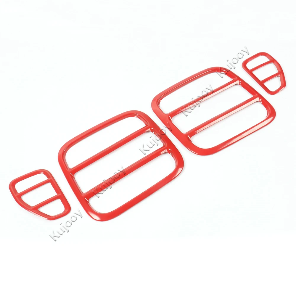 4pcs Chrome Silver/ Red/ Black Tail Light Lamp Cover Frame Stick Guard Trim for Jeep Renegade 2015 2016 2017 | Автомобили и