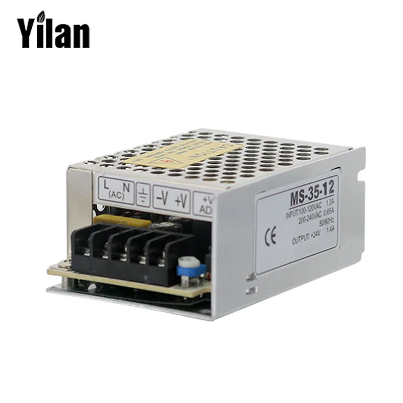 Ms-35-12v 35 Вт 220 В AC 7a 12 15 24 DC мини Размеры компактный промышленный Импульсные блоки