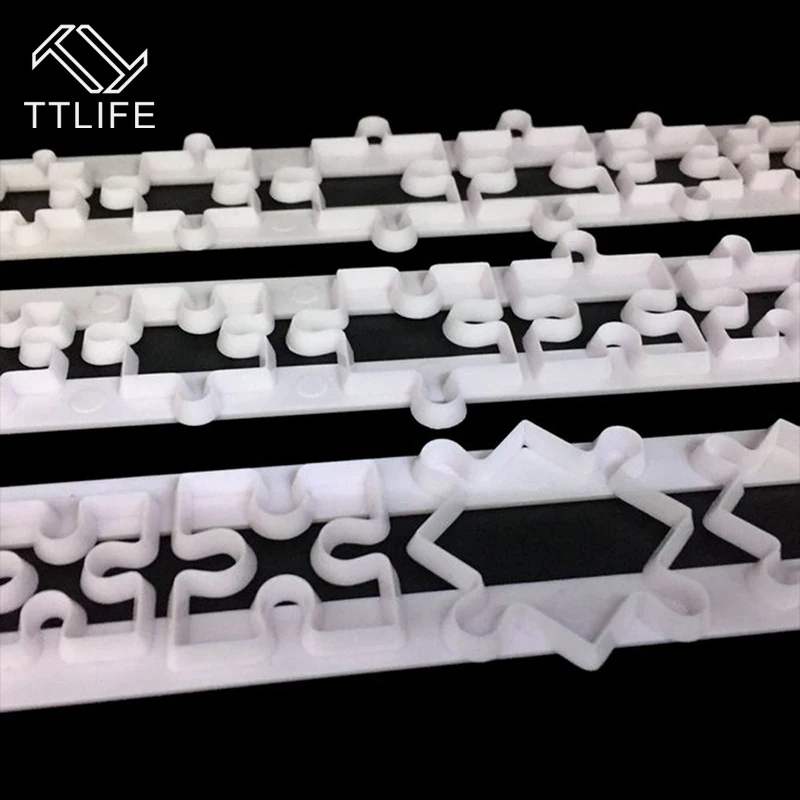 TTLIFE 3 шт. Jigsaw для нарезки печенья в виде печати Fondant (сахарная) шоколадная форма