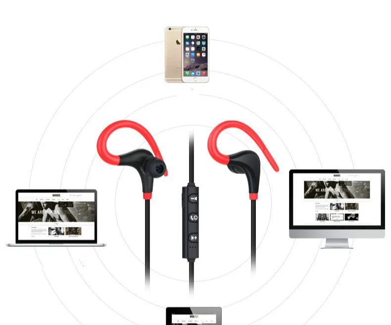 Bluetooth наушники, спортивные, для бега, беспроводные наушники, устойчивое к поту, Стерео гарнитуры, музыкальные наушники с микрофоном для смартфона Xiaomi