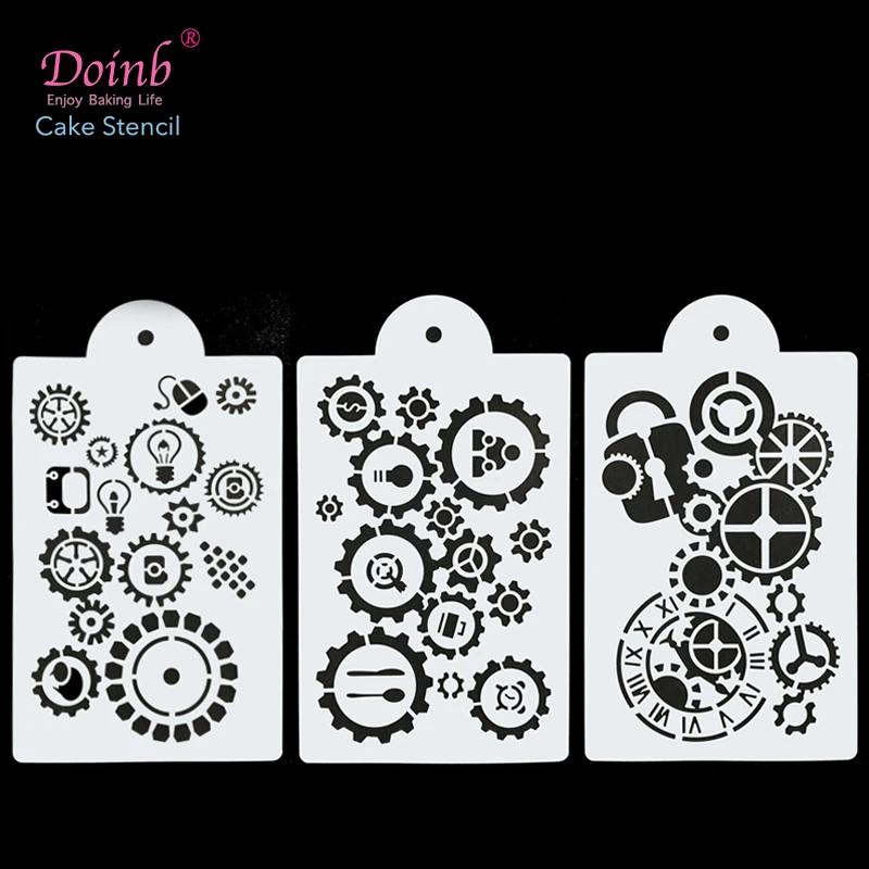 Механический трафарет для торта с зубчатой шестерней форма выпечки настенный