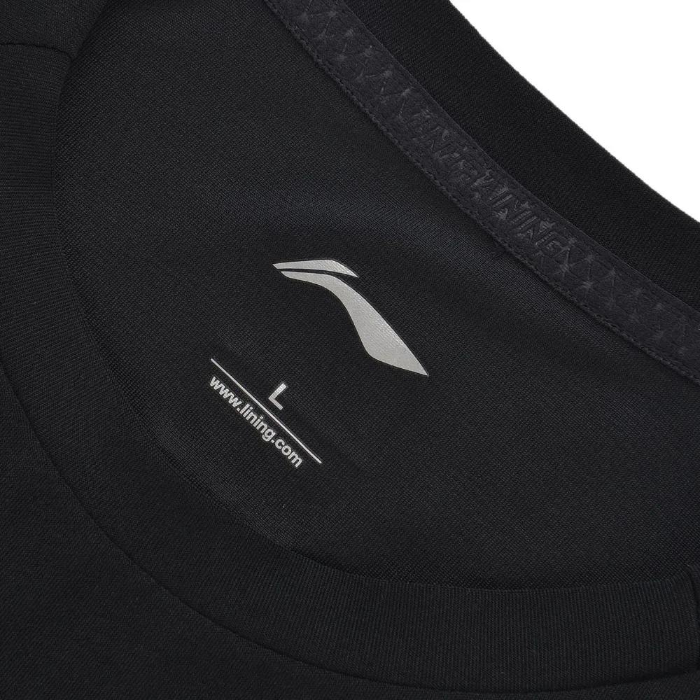 Мужская Тренировочная футболка Li-Ning облегающий спортивный топ с длинными