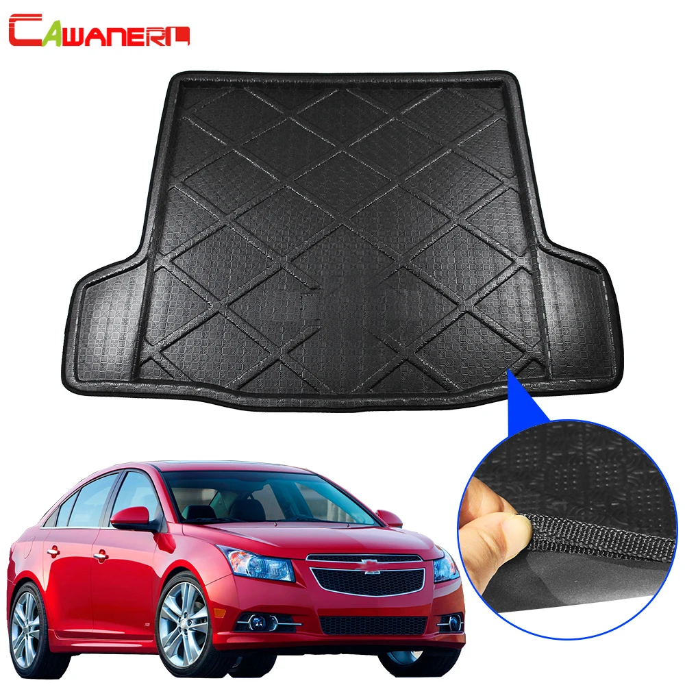 

Cawanerl Car Rear Cargo Carpet Tray Boot Liner Trunk Mat Floor Mud Kick Pad Styling For Chevrolet Cruze Sedan 2008-2014