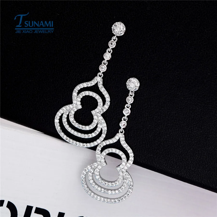 Изысканные ювелирные украшения романтичные циркониевые серьги в форме тыквы с