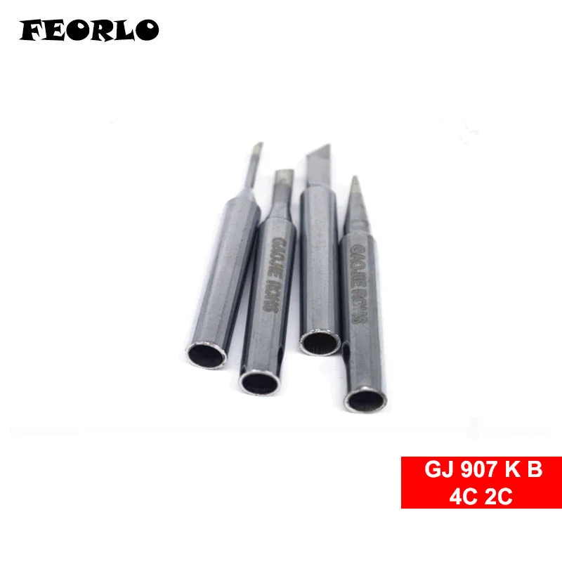 FEORLO 5 шт./лот паяльник GJ бессвинцовый Электрический паяльник 2C 4C B K Универсальный сварочный наконечник паяльный наконечник