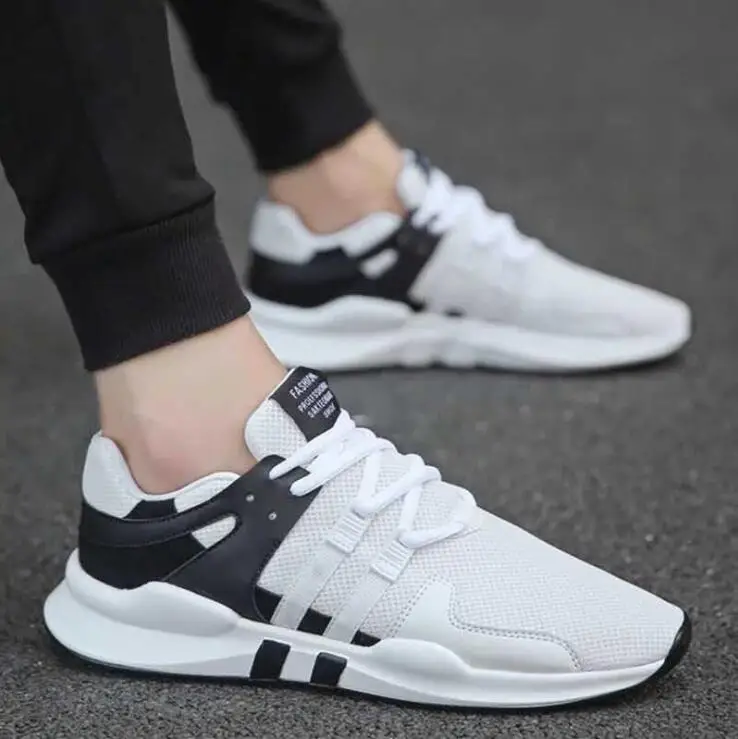 Для мужчин кроссовки спортивная прогулочная обувь модные белые homme chaussure Спорт