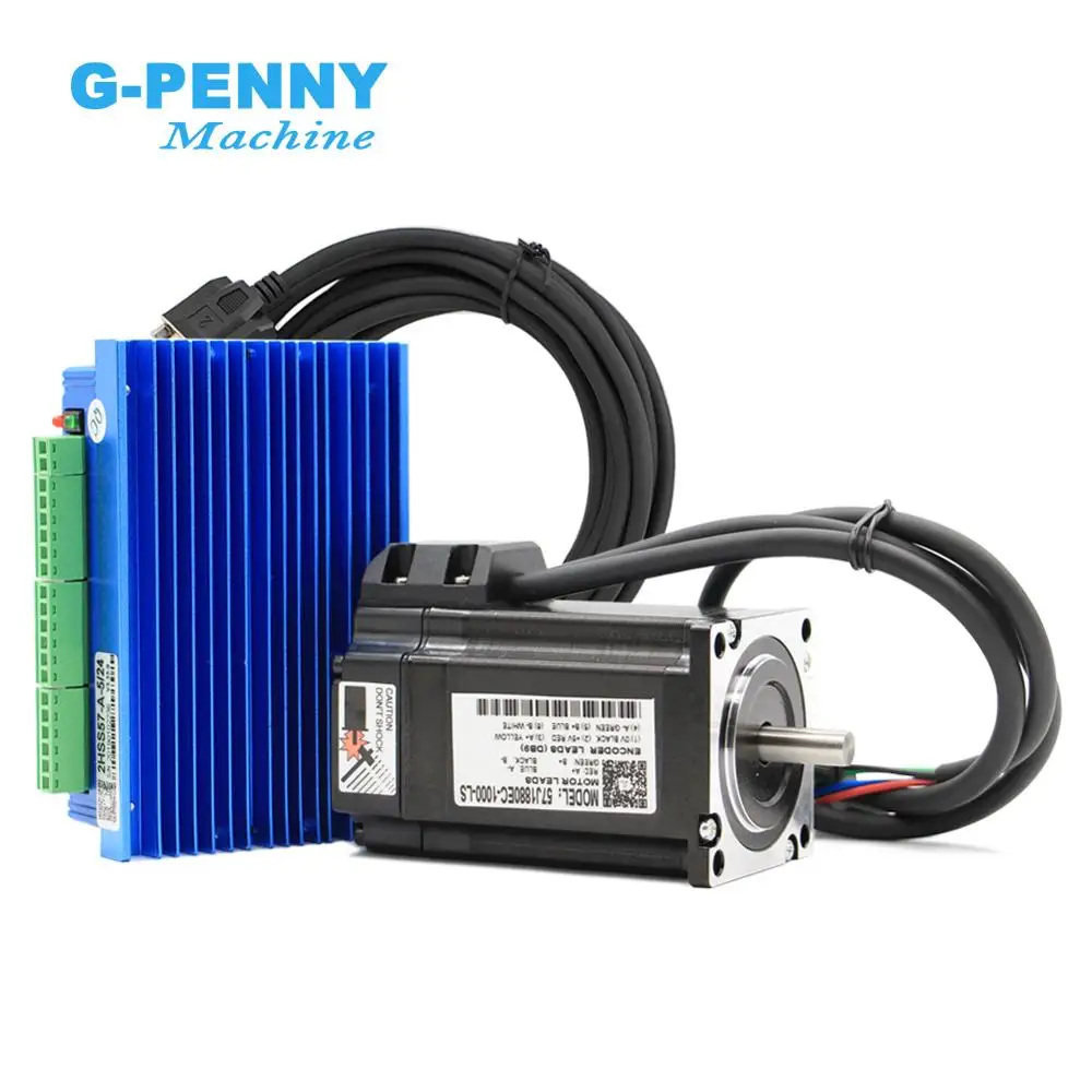 Nema23 замкнутый контур шагового двигателя 2.0N.m 4 провода 285Oz-in D = 8 мм Nema 23 2.2Nm JMC замкнутый контур шагового двигателя сервопривод шагового двигателя