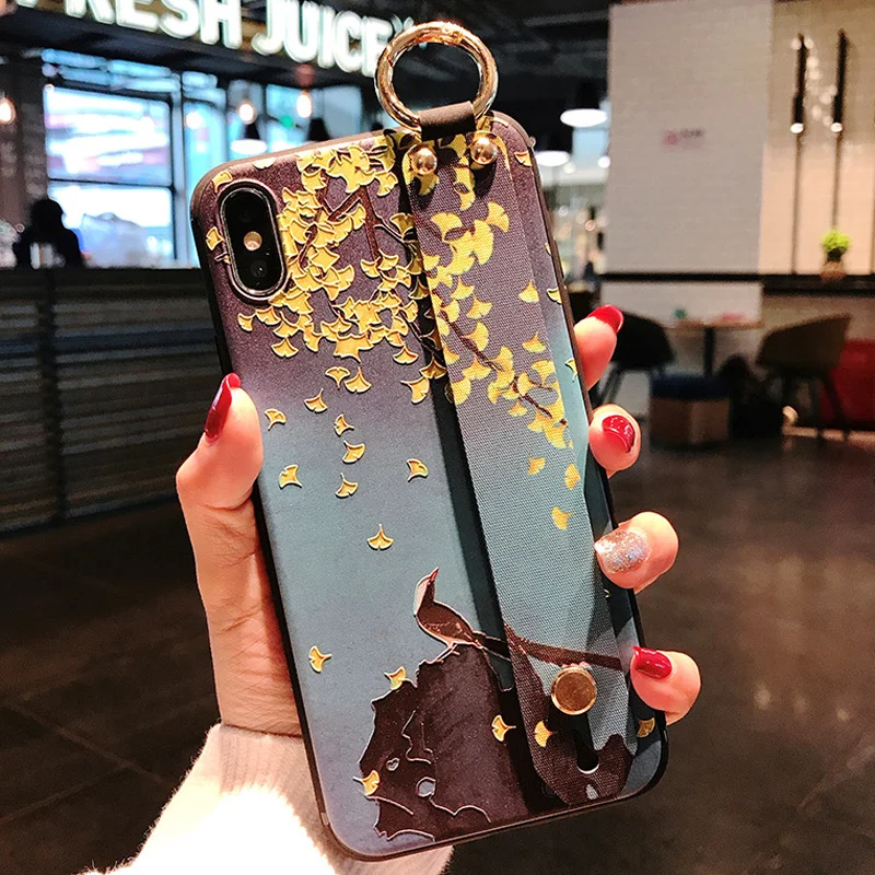 Style 11 Чехол-держатель для телефона для samsung Galaxy Note 10, 8, 9, S8, S9, S10 plus, S10e, мягкий силиконовый ремешок на запястье, поддерживающий чехол, задняя крышка - Цвет: Style 11
