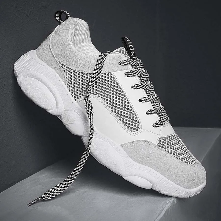 New Spring Men'S Thick-Soled Fashion Shoes Mesh+Flock Breathable &amp Comfortable Sports Students Korean Version Male | Обувь
