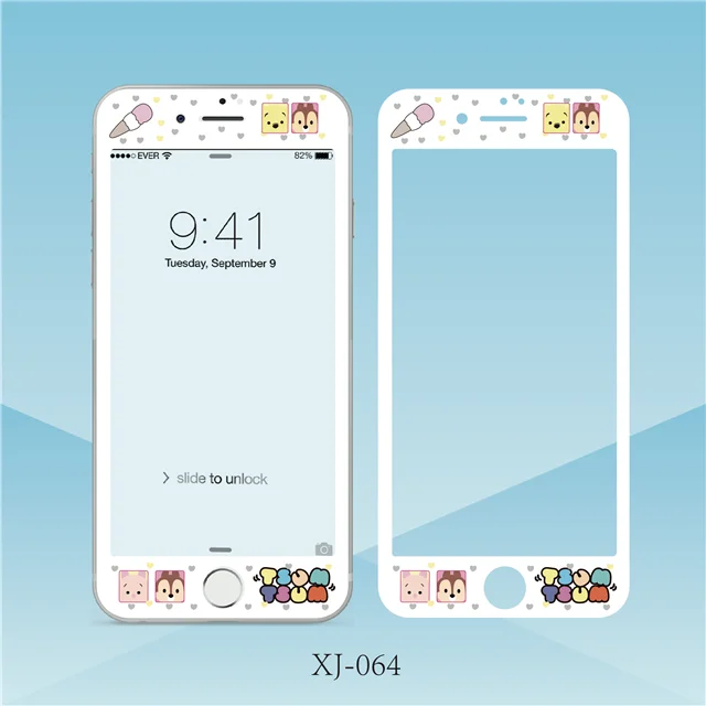 Для iphone 6 6s Plus 8 7 Plus защита экрана 3D Мягкая полное покрытие Закаленное стекло пленка мультфильм шаблон