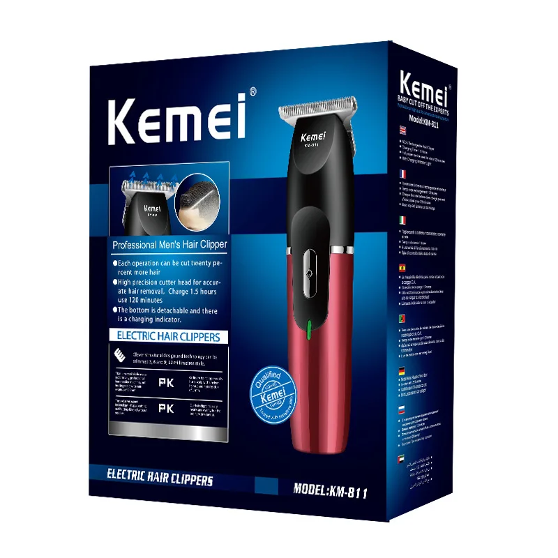 Профессиональная электрическая машинка для стрижки волос Kemei мужчин