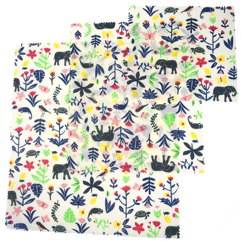 3 шт./компл. натуральный пчелиный воск пищевая упаковка для свежих продуктов